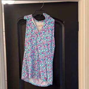 Lilly Pulitzer Sleeveless Top - Pink and Blue Floral